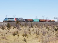 GEXR 431 heads west about to hit the grade at Humber. Always a nice feeling to get pics of members of the SD40 family in 2012.