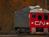 CN 1501 working Togo Sub. roadbed and rail on a Sunday Morning.