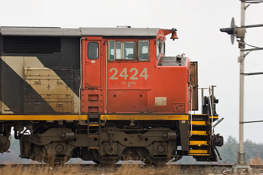 Is it a runaway? No 2424 backs onto its train at Mansewood