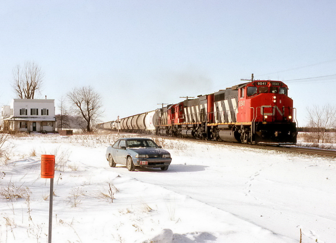 CN 306 on its way to Moncton NB is here 15 minutes west of Dv.