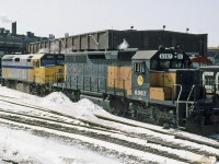 Former Milwaukee rd sd-40 now owned by Helm leasing to be rebuilt and repainted in the Helm wine red.