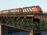 CN 307 gets underway after having moved over to let the 308 go by.