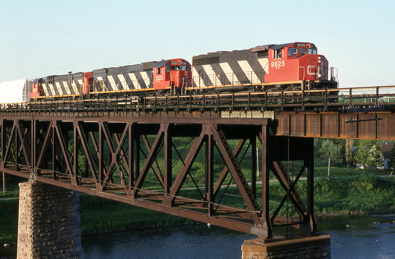 CN 307 gets underway after having moved over to let the 308 go by.