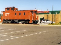 A GT van far from home at this MacDonald in a surburban city north of Qc city.