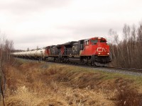 CN 782 MT moves at a good pace with only 8011 pulling,the gas train saves fuel.