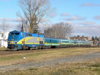 VIA 23 just left the station on time.