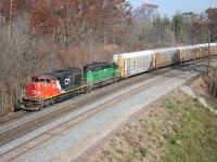 CN 5352 and HLCX 8158 power 271 through Bayview