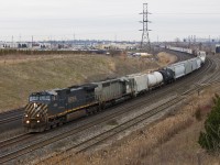 369 rounds the bend at Gerdau with an interesting consist.