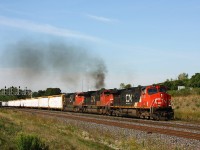 CN 422 is working hard through Snake as 8824 puts on a show for us. Not a regular occurrence with EMD's. 
