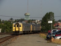 CP 185 - Work VIA 6250 makes its reverse move up to the station in Sudbury before heading West to White River. 