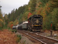 CN 450 - IC 1011 South tied down in the siding at Falkenburg, the IC wound up on the point coming back from North Bay after having issues with the trailing CN 6014 on the trip up the morning before.