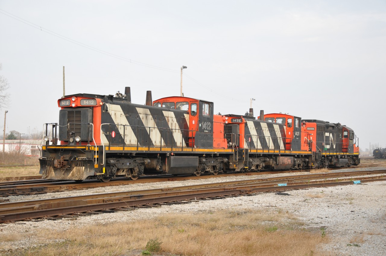 CN's Terra/Industrial ordered for 1600 has the best lashup i've seen in years, consisting of 1412, 1437 and 7029.