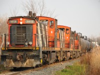 Big power for a short 20 car train on CN's terra/industrial today.