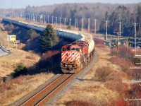 Finally took in picture! From my house, I see ALL trains passing on the Drummondville Subdivision. So, I seen this rare BCOL Dash9-44cwl #4643 on this Ultratrain. I knew this locomotive will pass again and again on ultratrain but not forever... And I never had time to go to took it in picture. But during a evening, I seen it passing on a eastbound going to Ultramar! Finally, the next day(beautiful day as picture can show) I went to the '' Pont famtome'' near my house to took it on picture that I show with you now! This is my third time I take 3 different style of BCOL engines at the exactly same location!