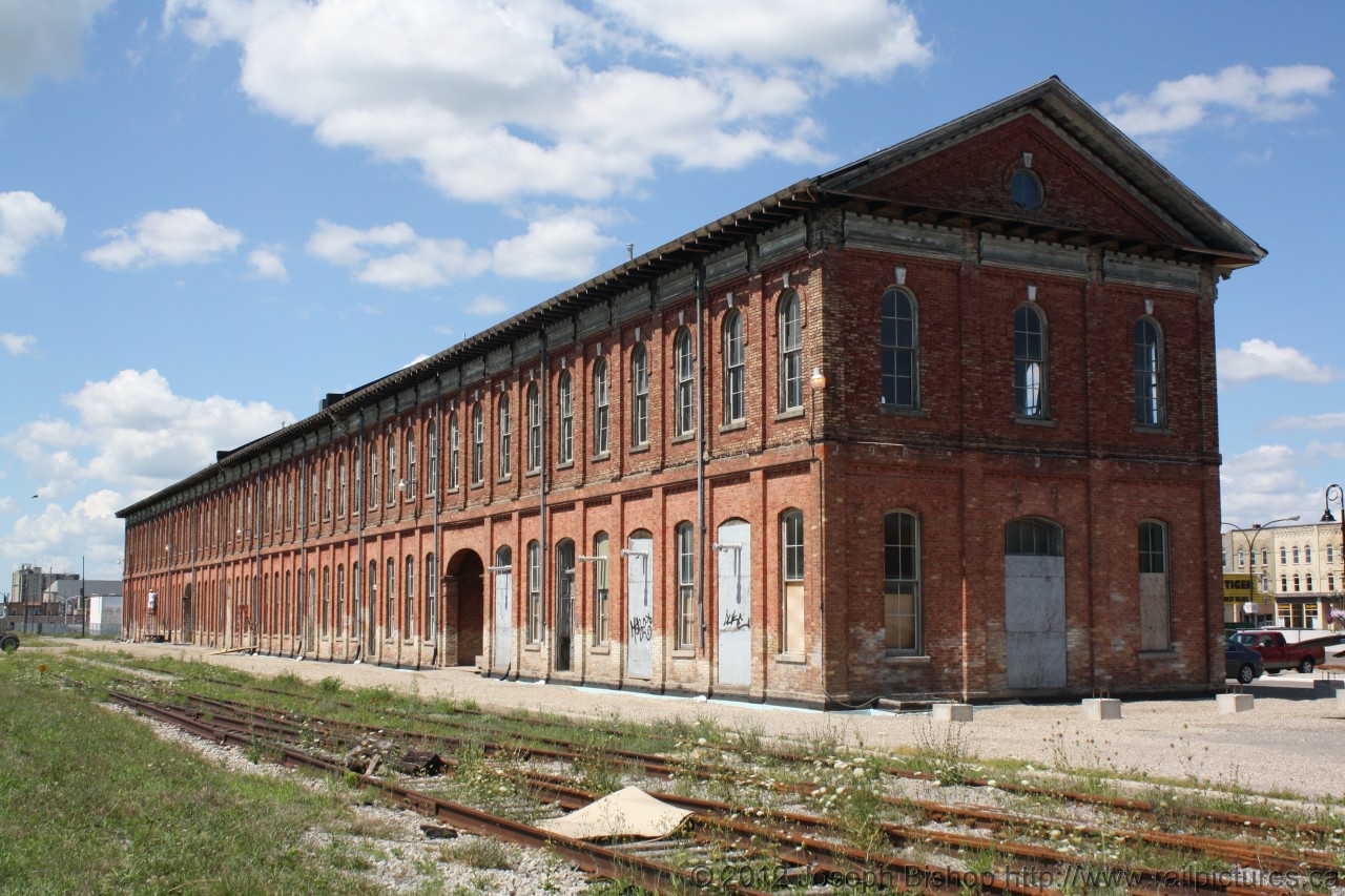 The Canada Southern Railway or the CASO as most knew it by was a railroad line that ran from Buffalo to Detroit.  Pictured here is the CASO railway station at St. Thomas Ontario.  In the foreground is some of the remaining track from the large yard that used to be in St. Thomas.  Now it is all gone and torn up, but there is a group that is restoring the old station.  Tomorrow what is left of the CASO in the stretch of Windsor Essex and Kent is going to be removed and the CASO days will be over.