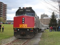 Rare Mileage: The CFL Train on display on the Sarnia waterfront on the CN Point Edward spur which runs through Centennial Park. This is likely the first time since the early 1900s that any sort of passenger train has been on these tracks. Rare mileage indeed!