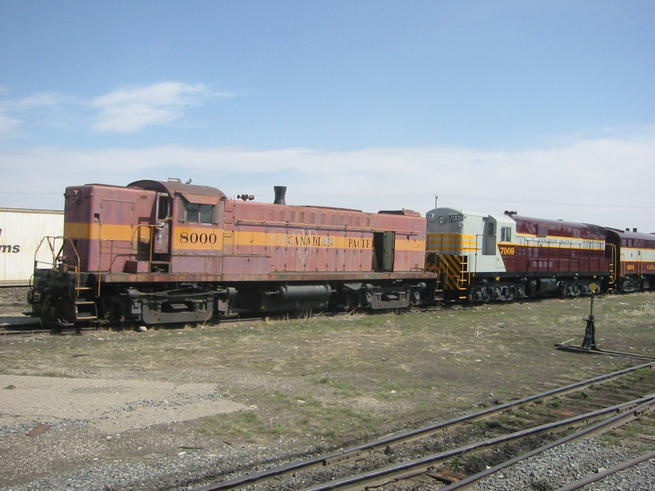 A beautiful blast from the past. 8000 awaiting its restoration and 7009 rebuilt and painted.