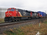 After being ordered to Mac Yard for an Oshawa bound auto rack cut 106 takes the main approaching Hagerman's and a meet with 369.