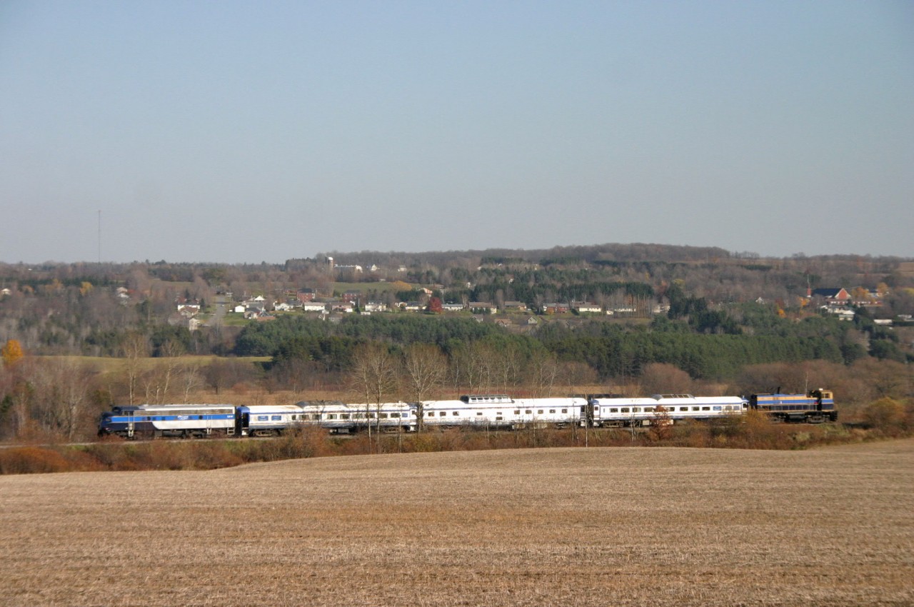 In the Coaticook valley with the town of Compton skyline !