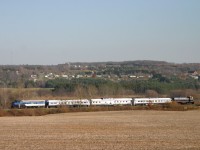 In the Coaticook valley with the town of Compton skyline !