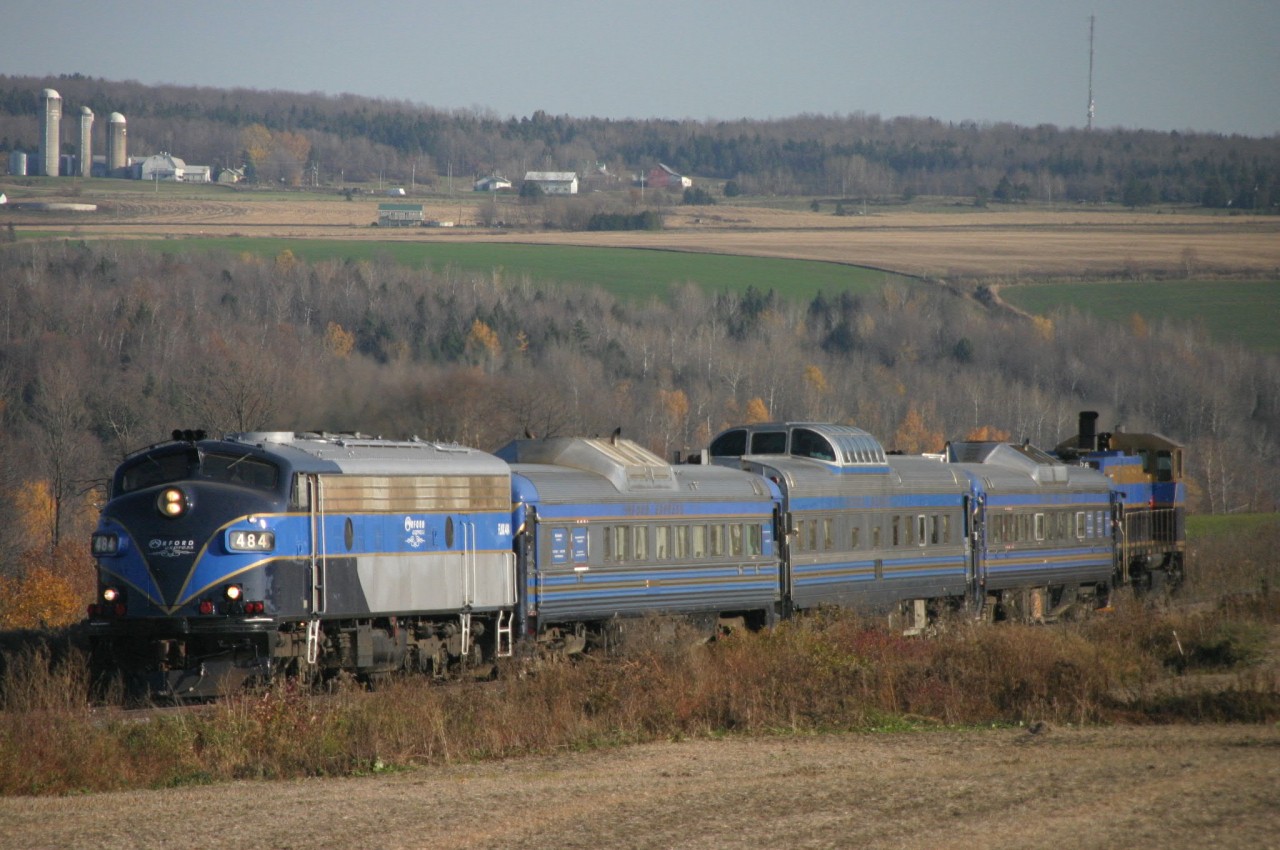 The Orford Express touristic train on way to Sherbrooke from Coaticook !