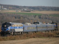 The Orford Express touristic train on way to Sherbrooke from Coaticook !