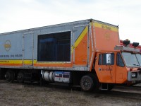 The relentless pounding of massive locomotives and heavy ore cars demands as few bolted rail joints as possible. When laying new CWR, repairing broken rails, or eliminating bolted rail joints, this mobile flash-butt welder can quickly and economically join two rail ends together in-track to form a seamless string of steel. QNS&L's colourful paint scheme looks great on this piece of high-tech equipment.