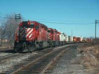 CP 501-2 sits in London Yard waiting a crew change.