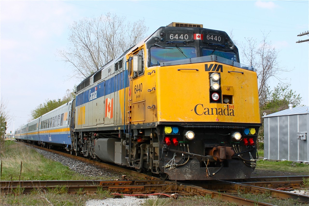 The last we would see of 6440 as she departs Chatham for the final time in her original paint leading train number 72.