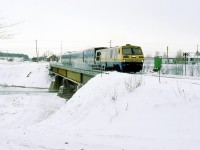 VIA 22 rides on newly "regirdered" bridge...