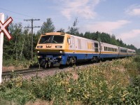 VIA 23,s horn is blaring for this unprotected dirt rd crossing.