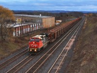 <b>The death of the CASO:</b> The first 7 miles of the CASO Subdivision between Essex and Fargo rolls through Aldershot West with 2191 on the point.