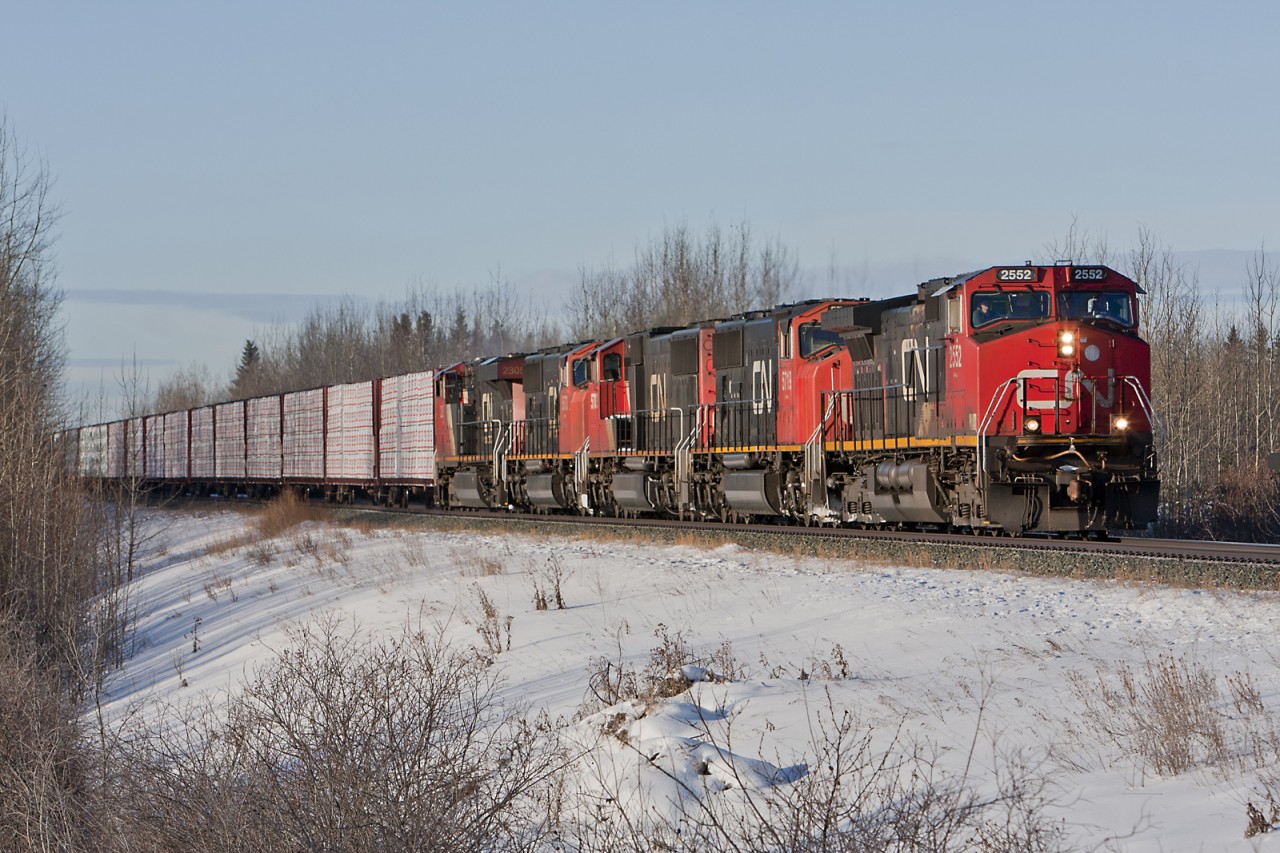 Rare seeing more than 2 units on the point of a freight on the Edson Sub.