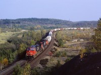 CN 2668, west bound at Coniston, Ontario. 9/15/2002