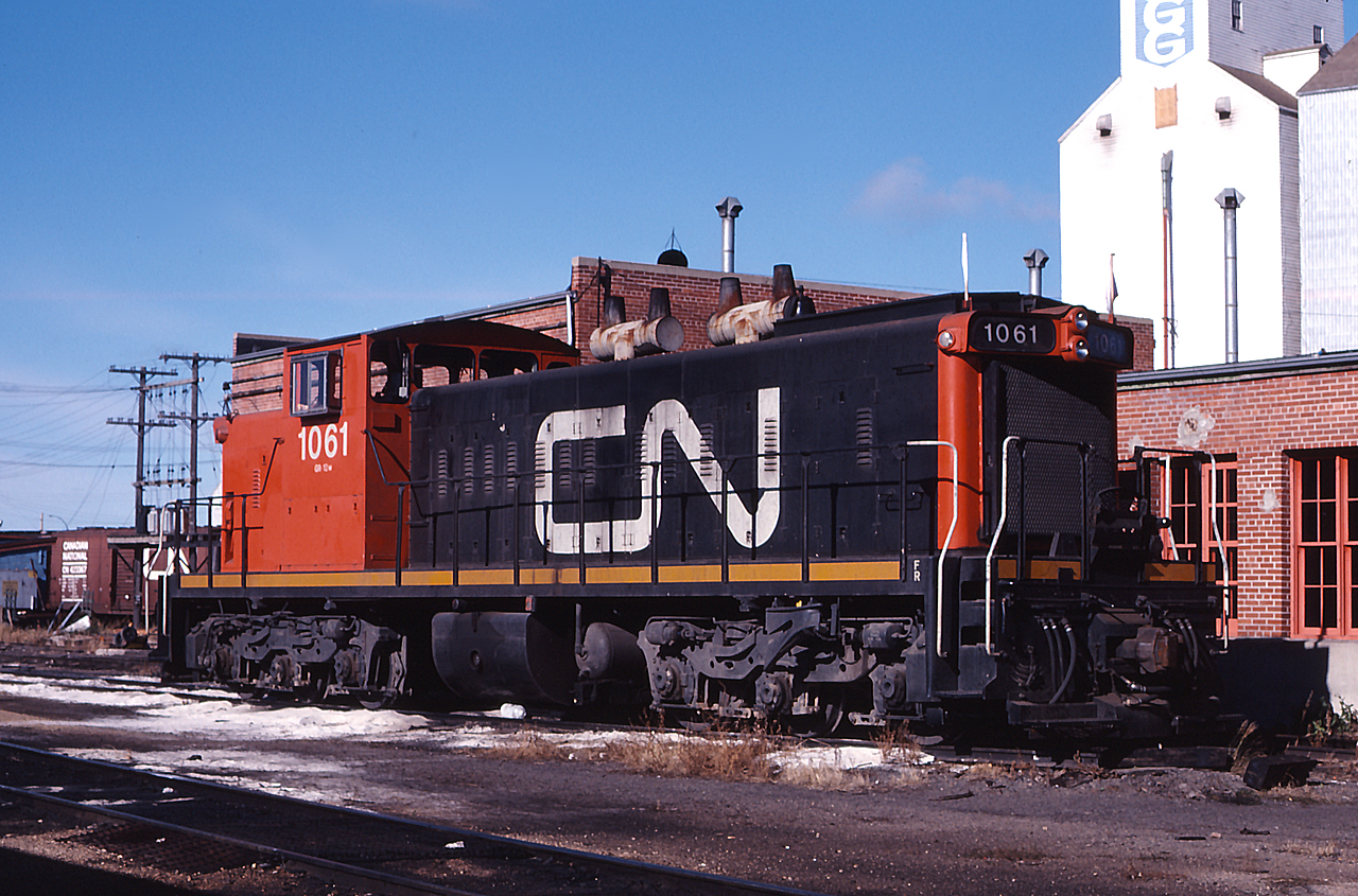 GMD1 1061 sits outside of the shop in Prince Albert, Saskatchewan