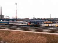 CN 8521 drags the Canadian back to the coach yard at Spadina
