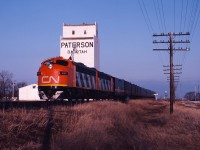 VIA 92 The Hudson Bay from Churchill Manitoba, highballs through Dacotah in the early morning light.