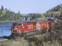 CP 9716 6060 5994 with west bound 221 on the Kaministiquia subdivision at Sistonens Corners, ONT 10/03/2007
