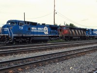 A long way from home, Conrail 752, CN 2422 and Conrail 6755 sit at CN's Walker Yard in Edmonton, Alberta