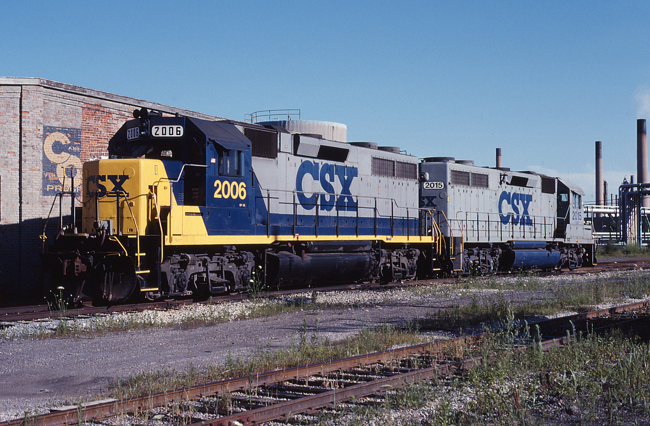 CSXT 2006 and CSXT 2015 idle at the yard in Sarnia