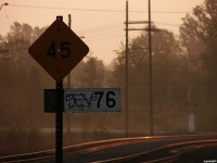 Mile 76 on CP's Cartier sub shortly after sunrise in the summer of 2010, looking Eastwards towards Moonlight. 