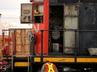 In for repairs. CN Sarcee Yard.