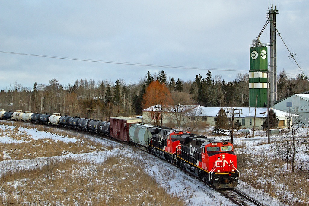 A wintery morning in Mount Albert Ontario on the Bala Sub.