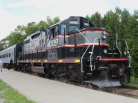 The Credit Valley Explorer makes its scheduled stop at Inglewood, Ont. on a beautiful August Day.