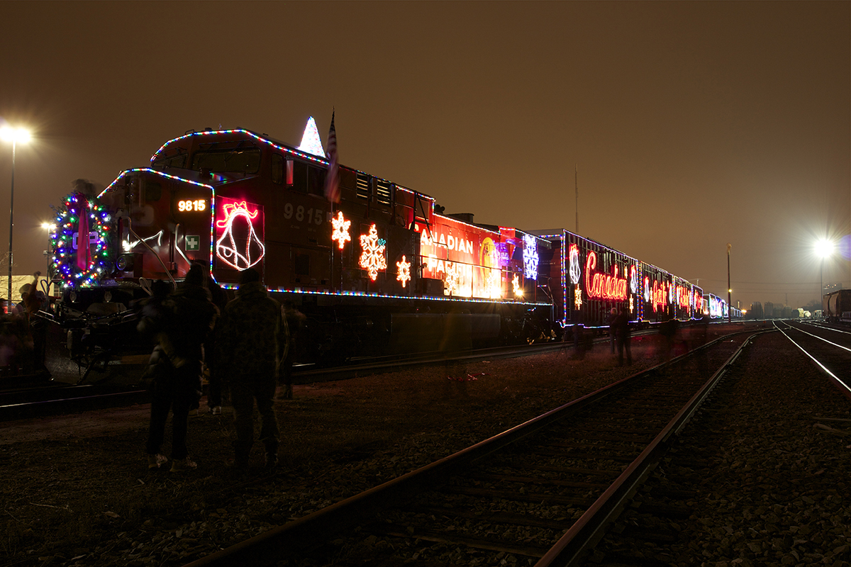 People from all over Toronto gather to witness this year's Holiday Train.