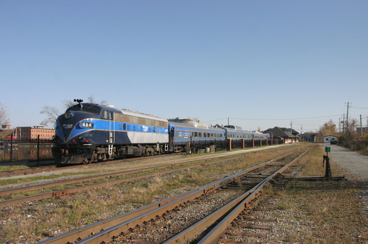Preparing for the ride in the Coaticook valley , at former CP Sherbrooke station !
