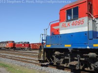 <b>Lunch Time</b> It's 12:58 PM and the Southern Ontario railway crews are on lunch. Three crews are working as evidenced by the three locomotives in the photo. Parked beside the crew building, 4095's crew just boarded the engine and is going to head into "the hole" (The N&NW spur). Within two minutes, RMPX 9431 and NECR 3840 will take off in a flurry of action as lunch officially ended.<br><br>Note: Taken with a 16-35mm lens at 24mm FX.