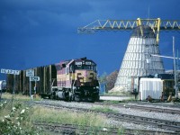 WC SD45 6594, at Hearst, ONT. 9/13/1994

We headed north from the CP at White River, Ont. to catch the CN action at Hornepayne. After about 5 trains, the storms come ripping through. So we figured on heading north, and then east to Hearst. This is about as far north that you can drive in northern Ontario. When we arrived at Hearst, the storms where right on our tails, and closing in fast. With the last glimpse of the sun, I captured the WC 6594. Then all hell broke loose. We then made a bee-line for Cochrane, and caught the Kapuskasing job in beautiful sun. But the storms where not far behind us...


