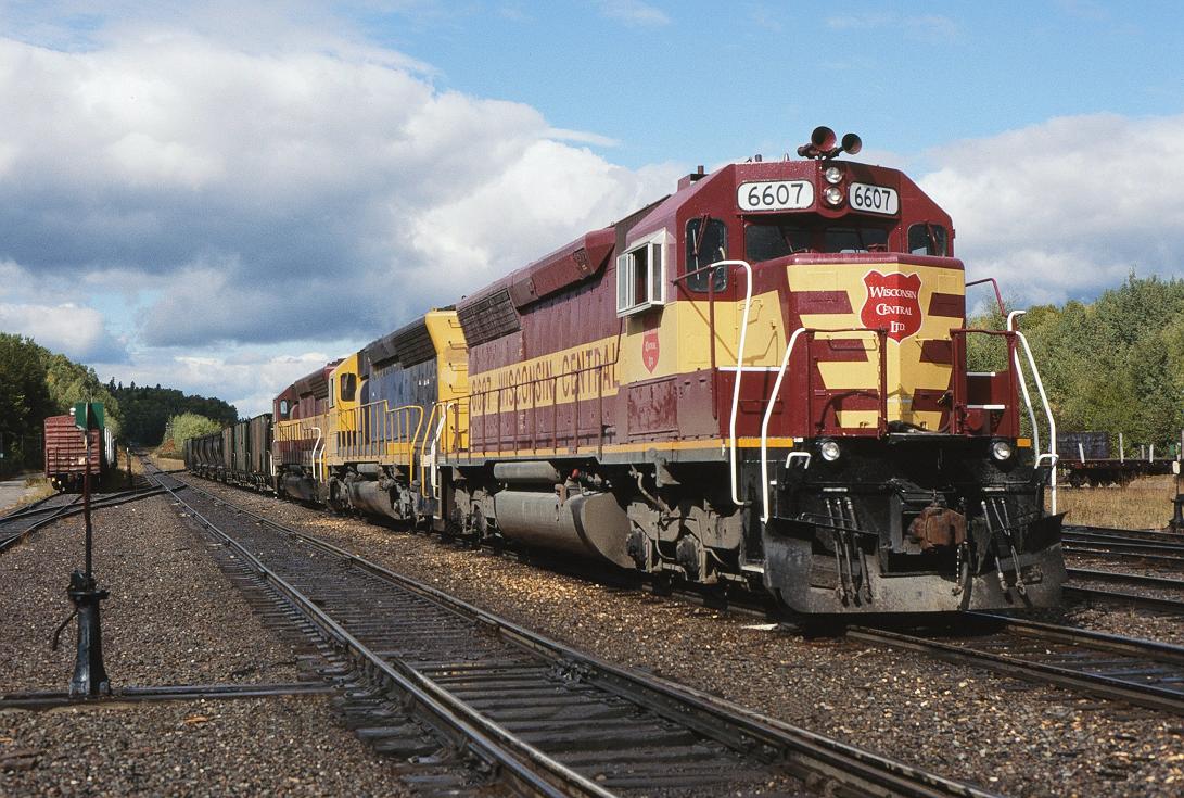 WC 6607 with one of the last Wawa turns, at Hawk Jct, ONT 09/23/1995