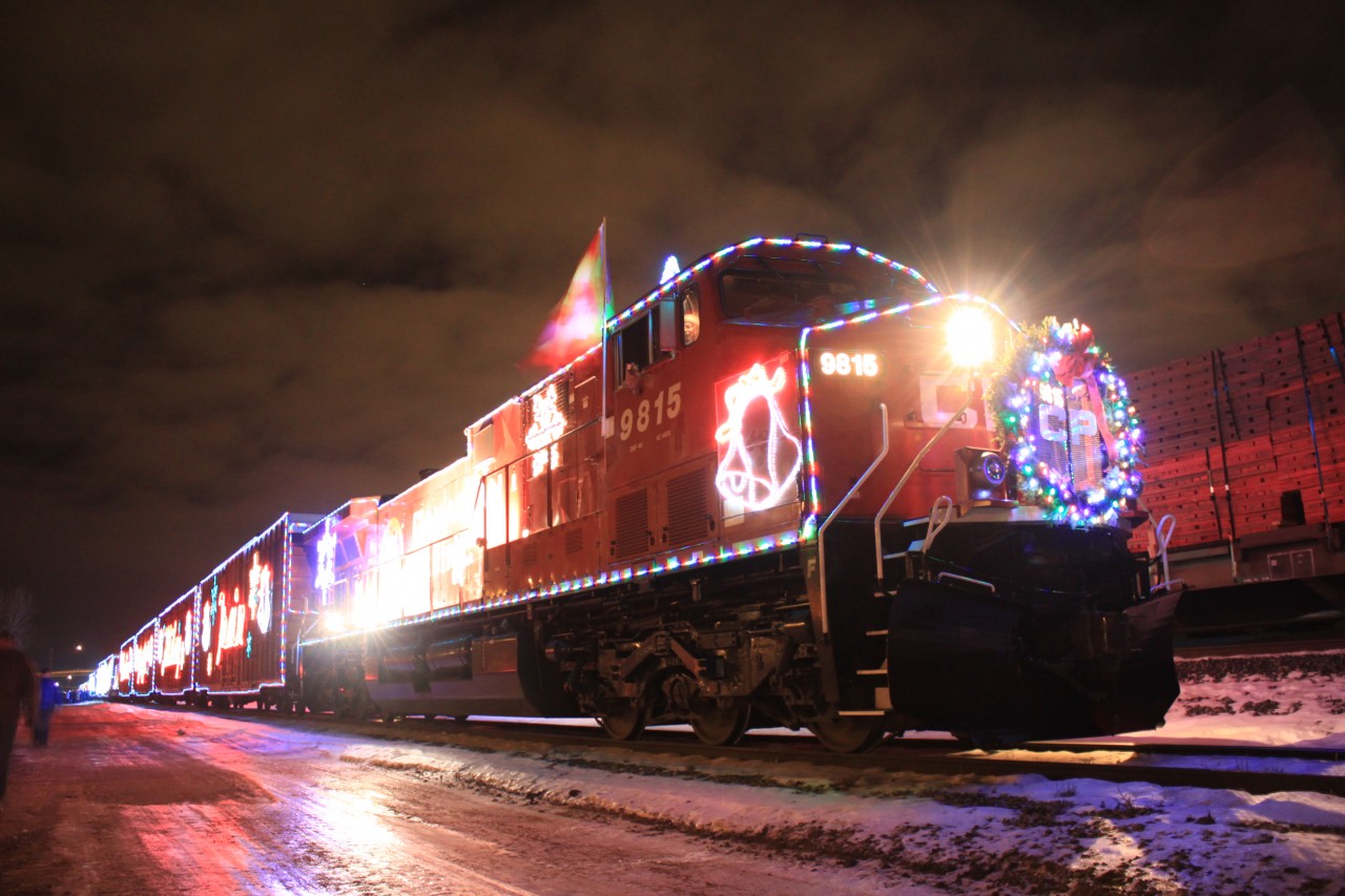 The Canadian Pacific Holiday Train makes a stop in Brandon before continuing on it's way in the morning.
